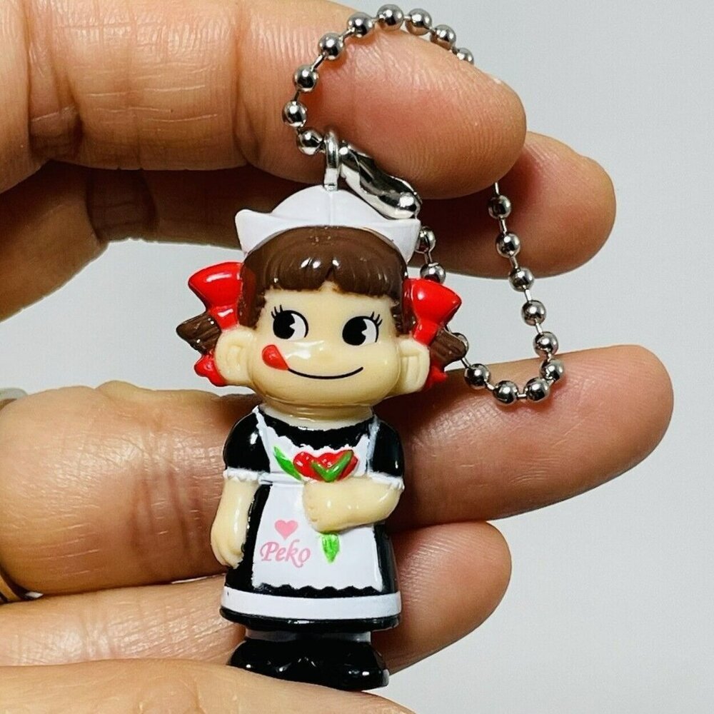 Milky Peko Figure Maid Flower Nurse Girl Keychain Chain Japanese Kawaii Costume